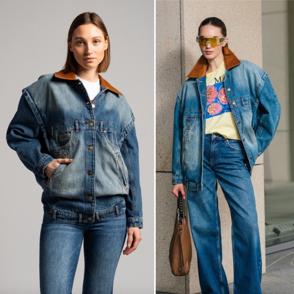 Max & Co. Merida Denim Bomber Jacket